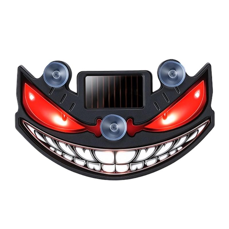 Solar Powered Rear Window Accent Light with Suction Cup Mount, LED Car Decor for Night Driving and Parked Display