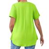 2026 European & American Casual Women's V-neck Solid Color Short Sleeve Cross Strap T-shirt