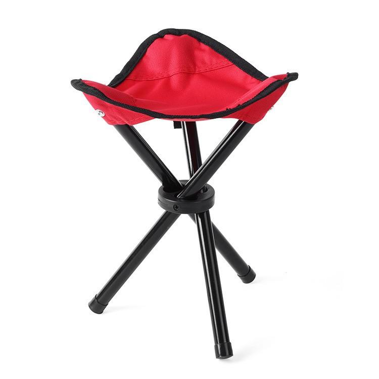 Thickened Fishing Stool Camping Three Legged Stool Small Horse Tie Folding Chair Outdoor Portable Folding Triangle Stool Gift