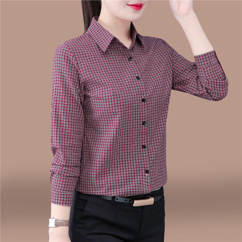 

Woodpecker Women s Slim Fit Check Long Sleeve Shirt - 2025 Spring/Autumn Collection 2XL (recommended 124-133 jin) червоний