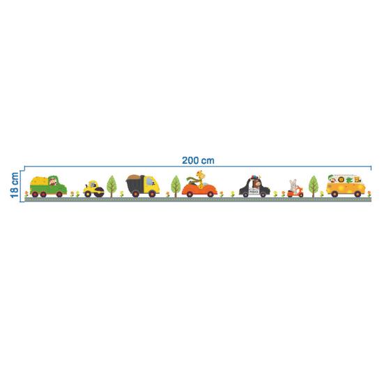 Cartoon Car Road Pattern Removable Wall Stickers DIY Art Decal Kids Room Decor