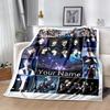 K-pop Stars Collage Personalized Name Blanket Lightweight Personalized Blanket Warmthful Decor Perfect for Seaside Picnics Couch Livingroom