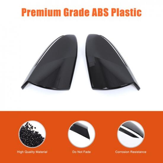 Glossy Black Exterior Rearview Mirror Cover Trim For Hyundai Santa Cruz +