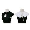 Ribbon Bowknot False Collar for Women French Style Tiered Ruffle Shawl Boleros