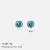 Simple Crystal Stud Earrings Fashion Women December Birthstone Colorful Diamond Earrings for Girls Gift