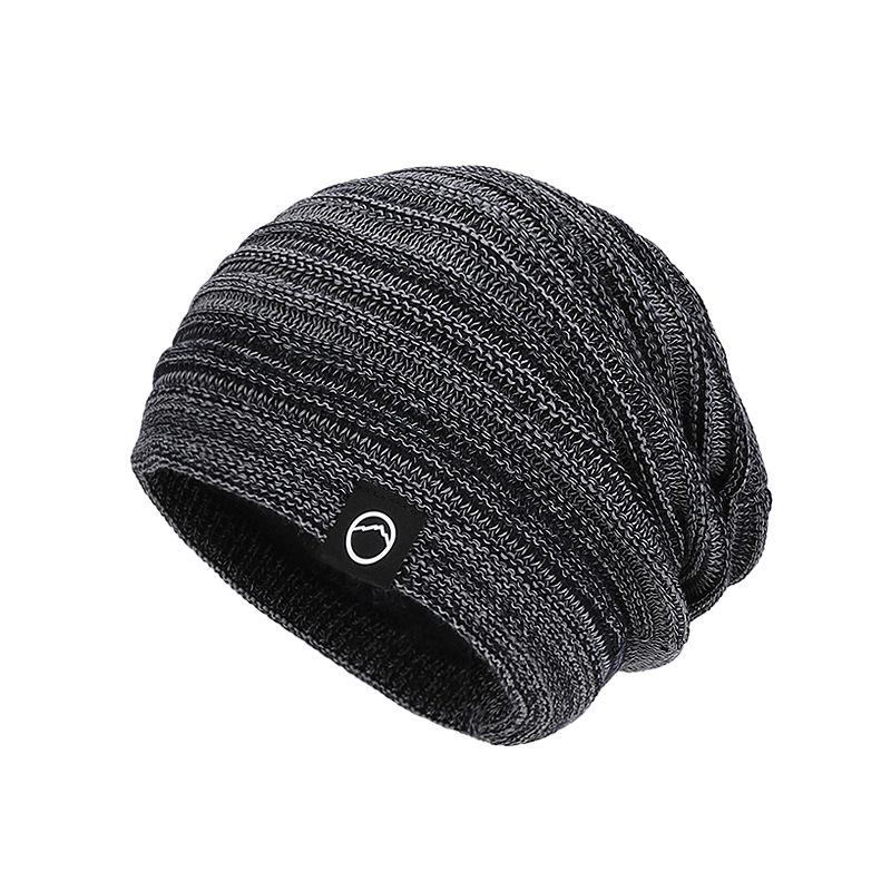 Winter velvet warm ear protection big head circumference versatile knitted hat women
