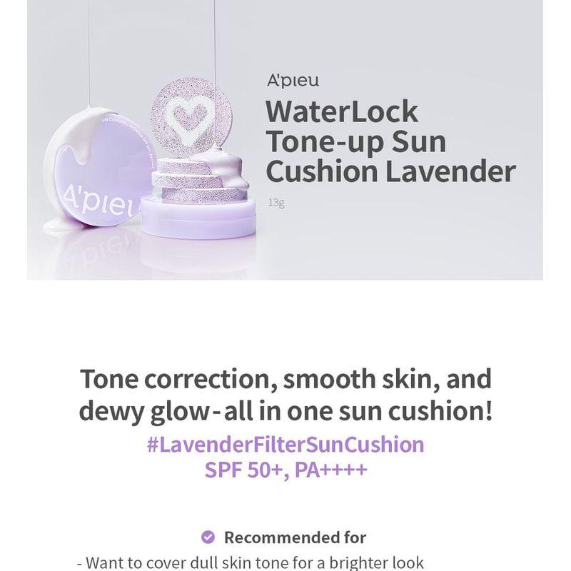 A'PIEU - Waterlock Tone-Up Sun Cushion Lavender