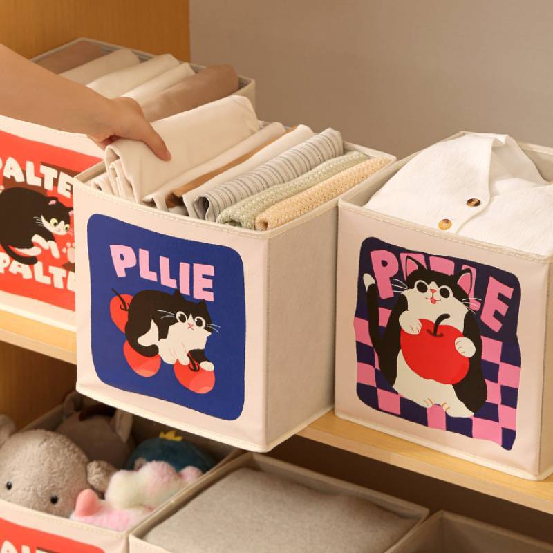 Cartoon Clothes Storage Box Foldable Multipurpose Organizer For Baby And Bedroom Use