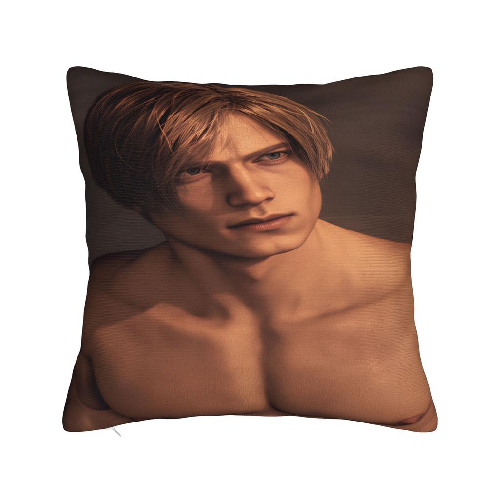 Muskel Leon Kennedy Evil Residents Kissenbezug Benutzerdefinierter Kissenbezug Kawaii Kissenbezug für Sofa Couch Bett Wohnzimmer