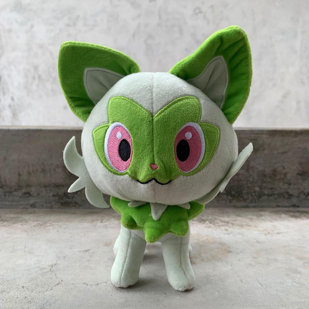 Kawaii Anime Plüsch 20cm Sprigatito Plüsch Spielzeug Anime Weiche Angefüllte Puppe Hochwertige Geschenke für Kinder Plüschtiere Halloween