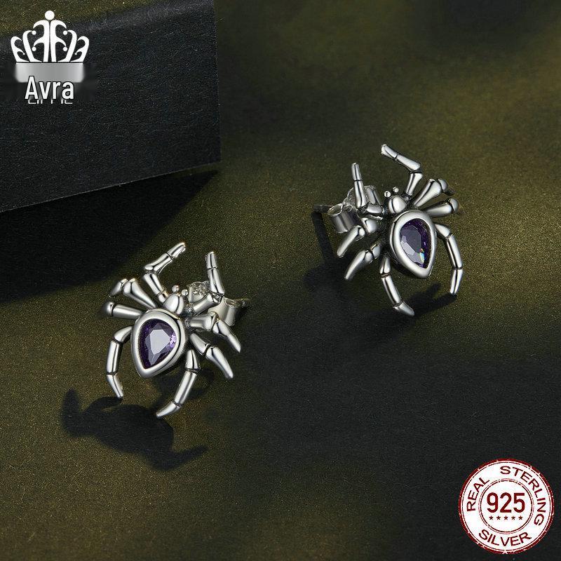 

Avle Оригинальные серьги-пауки из стерлингового серебра 925 пробы с цирконом на Хэллоуин - Персонализированные украшения для женщин, Горячая распродажа за границей. Sterling Silver