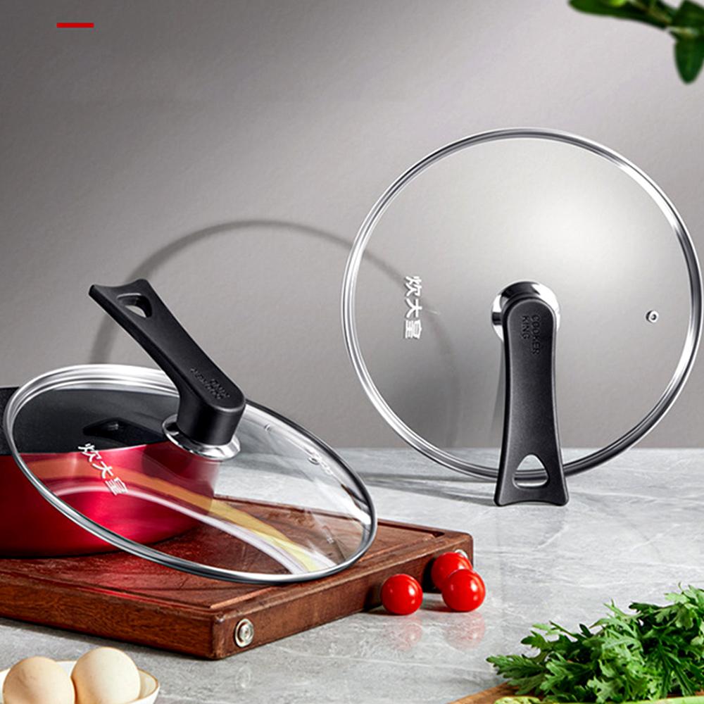 Cooker King Pot Cover 24/26/28/30/32cm Household Frying Pan Tempered Glass Cover Kitchen Wok Pan Universal Splash-Proof