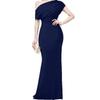  Women's Spring New, Amazon Cross-border Europe and the United States, Fashion Temperament Solid Color Slim-fitting Slanted Shoulder Dress