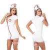 Sexy European & American Erotic Nurse Costume Lingerie Set - Zippered Bodysuit