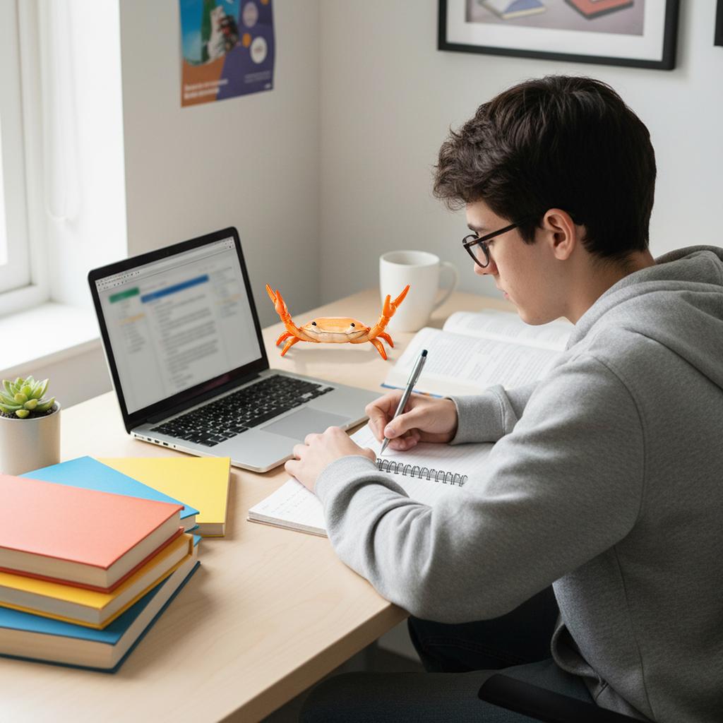 Novelty Easy to Hold Useful Weightlifting Crab Pen Holder Bright Color Crab Pen Holder Simulation for Students Office Home