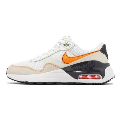 Air Max SYSTM GS White Vivid Orange Kids Sneakers Sail DQ0284-109