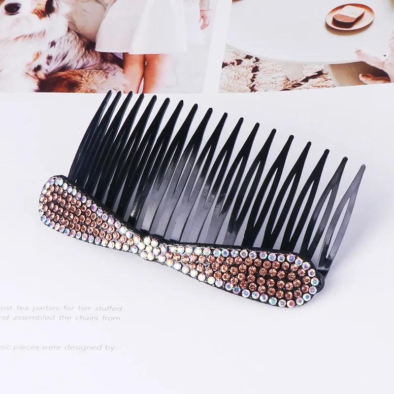 

Стразы Винтажные Кристальные Заколки для Волос Корейская Мода Гребни для Волос Пластиковые Блестящие Заколки Женские Аксессуары для Волос Простой Головной Убор