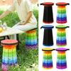 Retractable Stool with Carrying Handle Portable Height Adjustable Lightweight Heavy Duty Outdoor