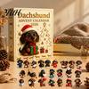 Christmas Gifts for Relatives 2026 Dachshund Advent Calendar, 24 Days 3D Collectible Dog Figures, Holiday Party Scene Props Puppy Ornaments Countdown