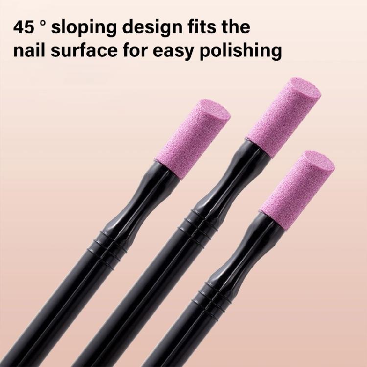 5 Pcs Cuticle File Stone Nail File Stone Cuticle Pusher Nail Art Polishing Pen Nail Grinding Pen