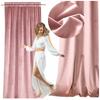 Velvet curtain on a ribbon - pink