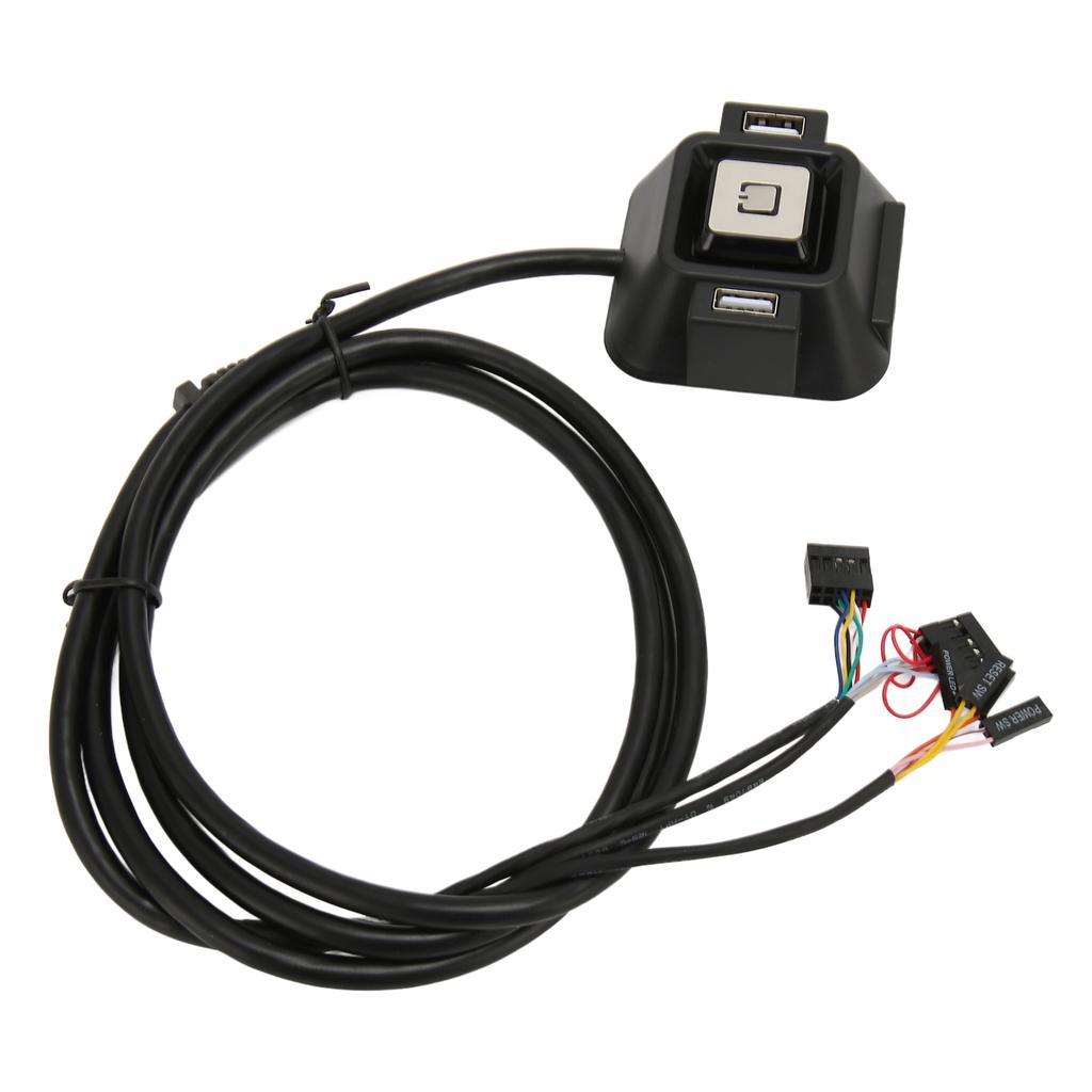 PC Power Switch 3.9ft Long USB Interface Extension Plug and Play Easy Operation PC Power Button for Desktop Computer