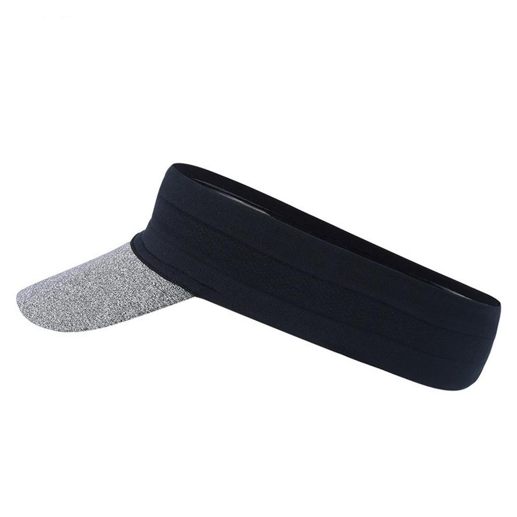 Dehnbarer Sonnenblendenhut für Damen und Herren, Verstellbare, verpackbare Sportkappe, Outdoor-Tragbare Sonnenschutz-Sportkappe mit Schweißband