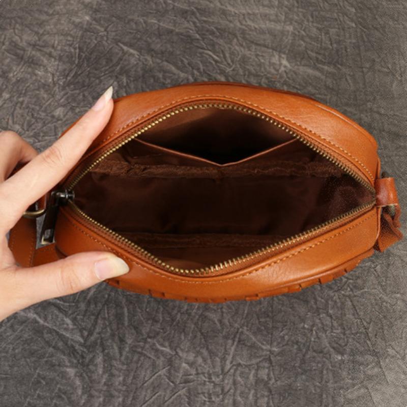 Stilvolle kleine Design Strick Damen Schultertasche Vintage Leder Umhängetasche Damen Leder Alles