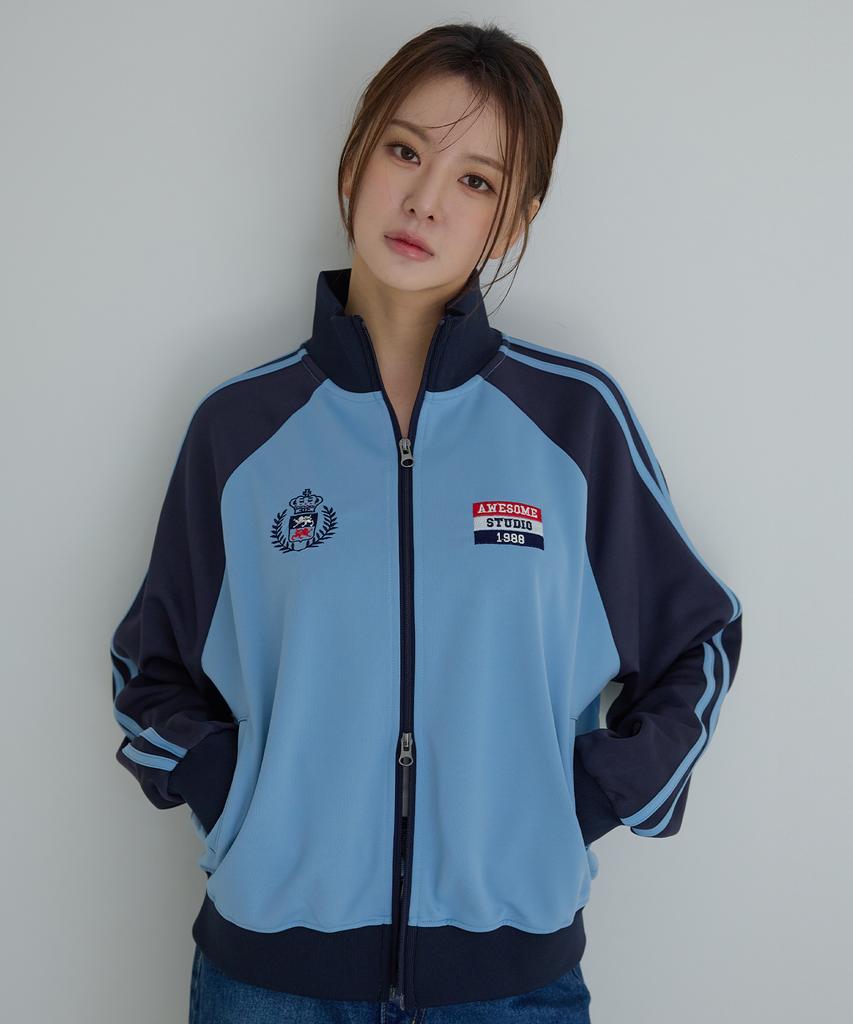 Awesome Studio Track Jersey Jacket Black