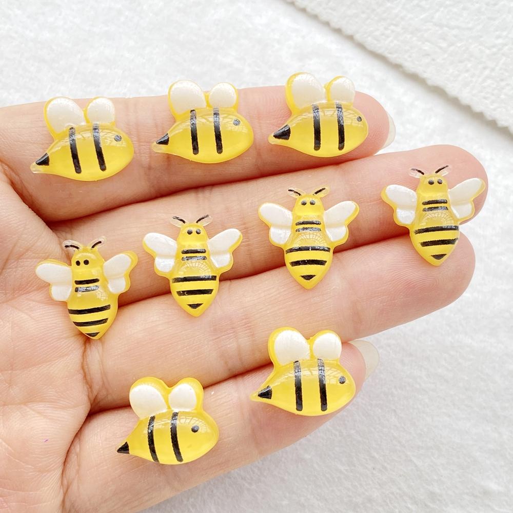 20Pcs New large size Cute Resin Cartoon yellow bee Flat Back Scrapbooking DIY Jewelry Craft Decoration Accessories