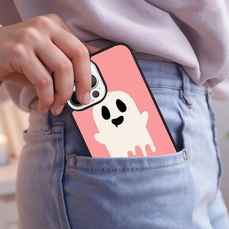 HALLOWEEN Ghost TPU Phone Case For iPhone 17 Air 15 16e 14 13 Pro Max Coque 12 11 Pro Max PLUS Cover