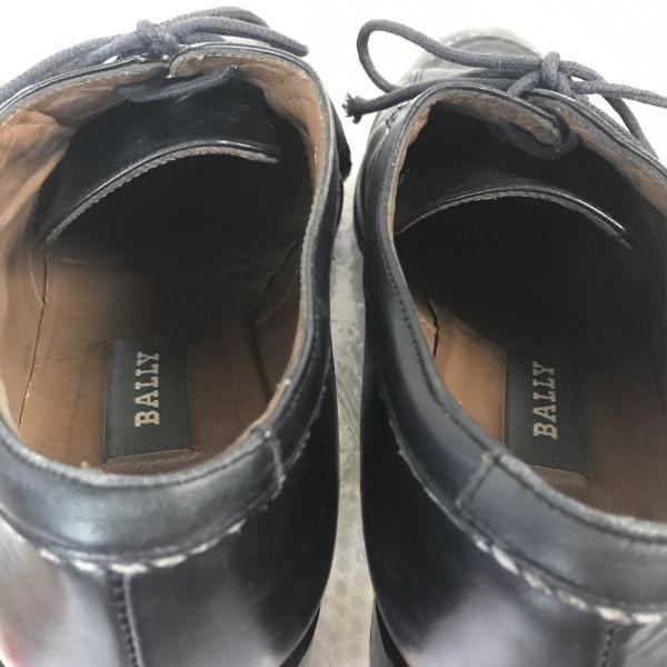 Hergestellt in Italien BALLY Leder U-Tip Businessschuhe Damen 36.5 23.5 Schwarz(GEBRAUCHT)