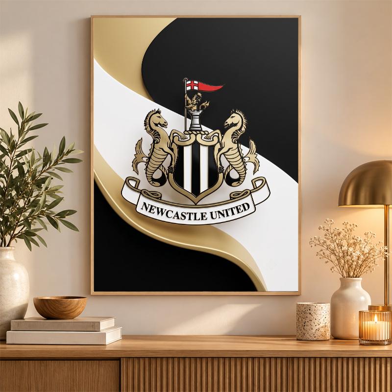 Newcastle United Football Diamond Painting Kit 5D Full Drill DIY Diamond Mosaic Wall Art Home Decor
