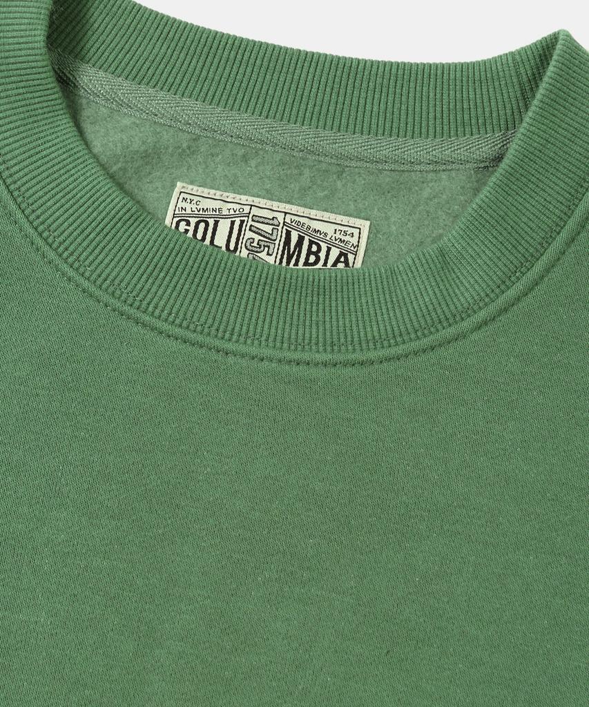 COLUMBIA UNIVERSITY Reverse Arch Fleece Crew Neck_Vintage Green