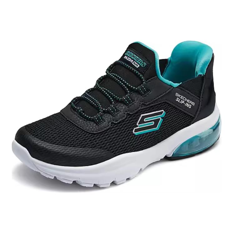 Skechers Slip-Ins Flash Technology Comfortable Simple Low-Top Casual Shoes Kids sneakers Black Blue 403834L-BKBL