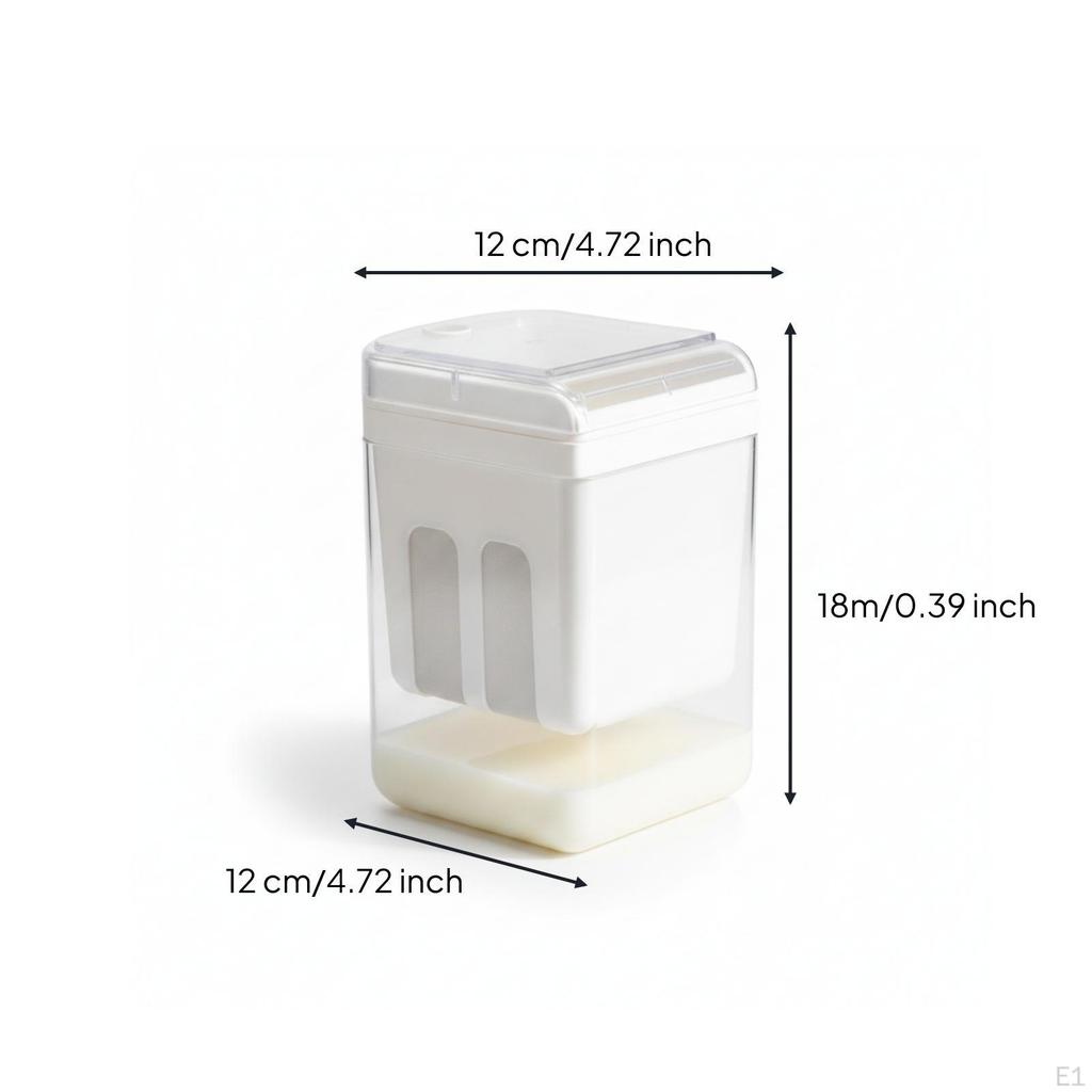 Yogurt Strainer Container White Lid Fine Mesh Rectangular Whey Separator