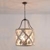 White kitchen chandelier light fixtures in dining room hallway corridor lustre wooden hanging lights
