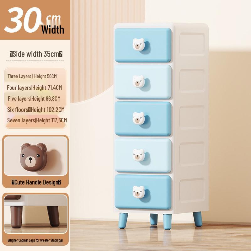 Children's Toy & Snack Storage Plastic Organizer Drawer Cabinet for Home Clothes