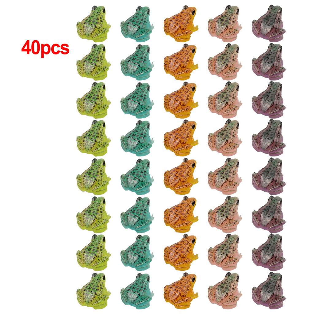 Toy Houses Aquariums Green Resin Frog Figurine Mini Frog Statue Toy Mini Garden Landscapes DIY Three-dimensional Animals