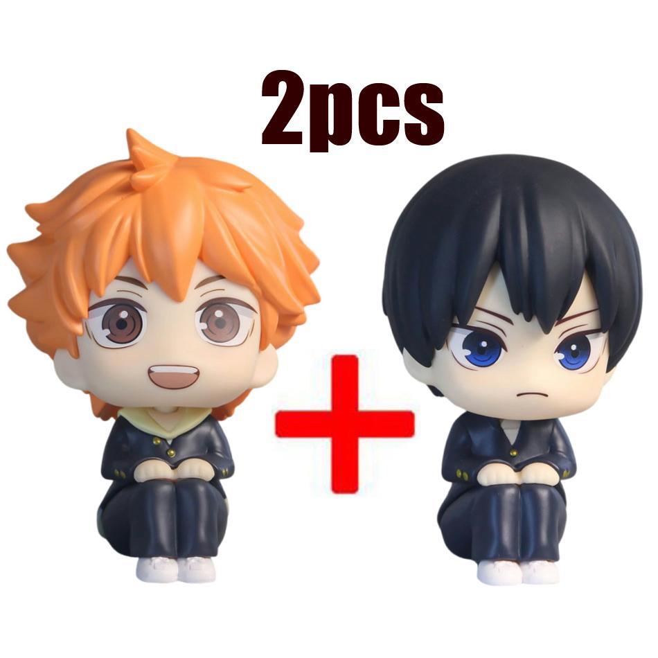 Figuras de Anime Haikyuu!! Figuras de Ação Shoyo Hinata PVC Tobio Kageyama Brinquedos para Crianças Colecionador Modelo Haikyu Presentes de Aniversário