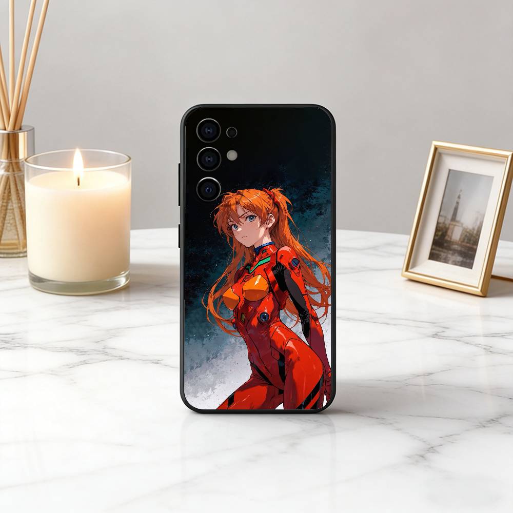 Anime EVA E-Evangelions cool Phone Case For Samsung S25,S24,S21,S22,S23,S30,Ultra,S20,Plus,Fe,Lite,Note,10,Black Cover