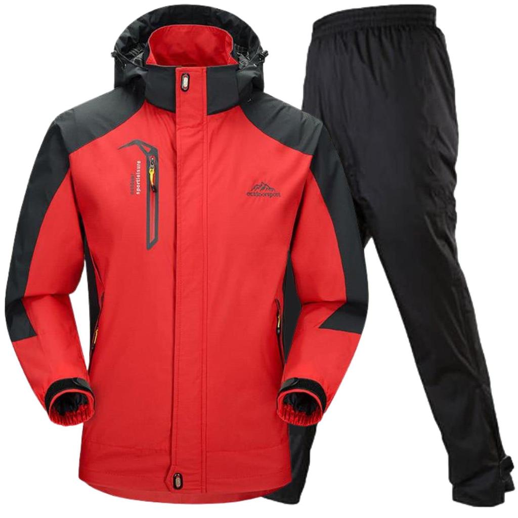 Benke Outdoor Jacket and Rain Suit Windproof and Perfect for and Long Perfect for and Size Set, Waterproof, Hiking, Cycling, Fishing, Camping,