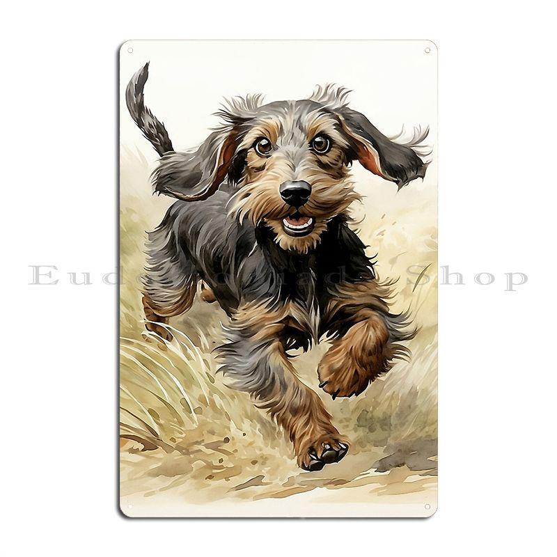 

Wirehaired Dachshund Metal Sign Plates Create Living Room Decoration Plaques Tin Sign Poster 20x30cm（7.8x11.8inch）