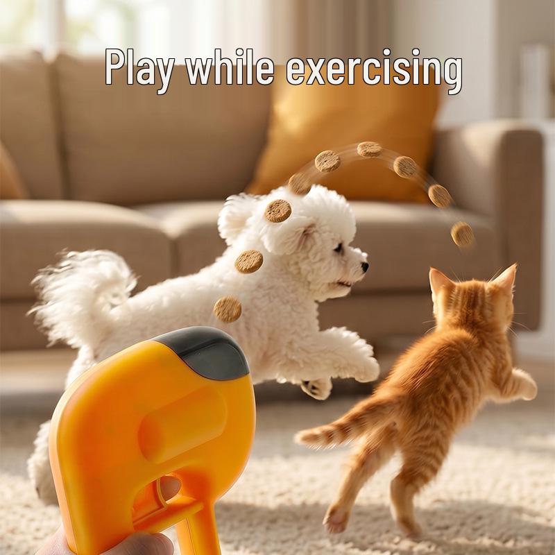 Interactive Pet Toy: Cat Food Launcher & Dog Training Puzzle for Boredom Relief