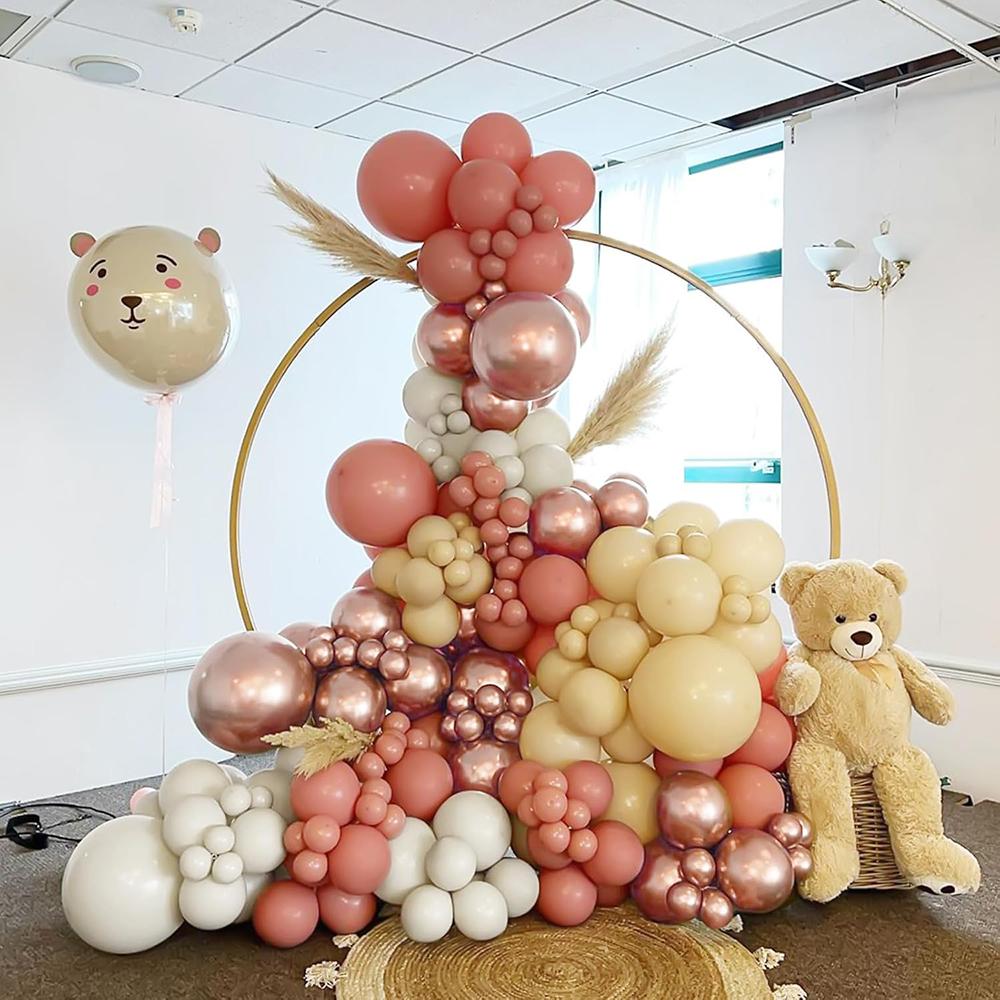 151PCS Rose Pink Balloons Arch Kit Nude White Sand Rose Gold Pink Balloon Garland Birthday Party Baby Shower Wedding Decoration
