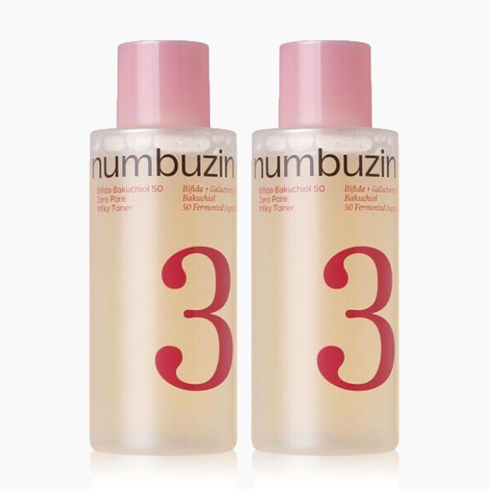 Numbuzin No.3 Bifida Bakuchiol 50 Zero Pore Milky Toner 200ml (2pcs) – Glow Support, Skin Vitality, Korean
