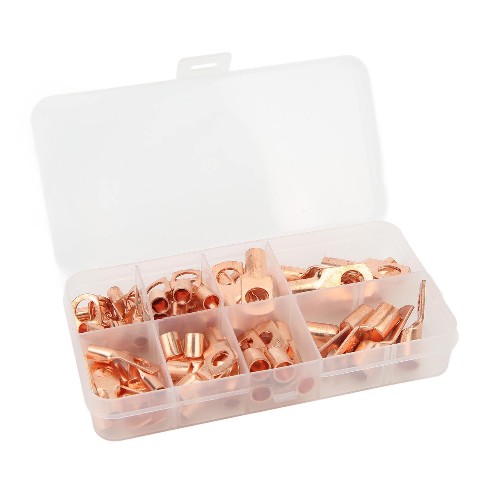 

140 шт. Набір кабельних наконечників з термозбіжною трубкою Закрита конструкція Потовщені мідні термінальні з єднувачі з нагрівом
