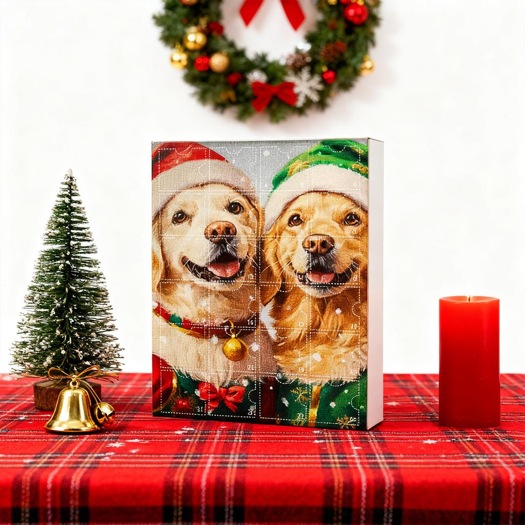 2D Advent Countdown Box Christmas Tree Decoration Acrylic Pendant Station