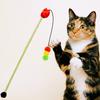 Cat Toys Colorful Flower Stick Cat Toys Interactive Wool Ball Tassel Sticks Toy for Cats Scratching Long Handle Toy Pet Products
