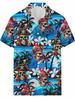 Men'S Hawaiian Shirt 3D Digital Print Pirate Skull Pattern Casual Shirt Beach Vacation Button- Aloha Shirt Summer Men'S Clothing